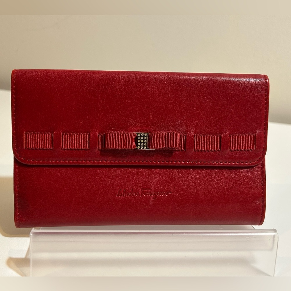 Salvatore Ferragamo Red Leather Wallet